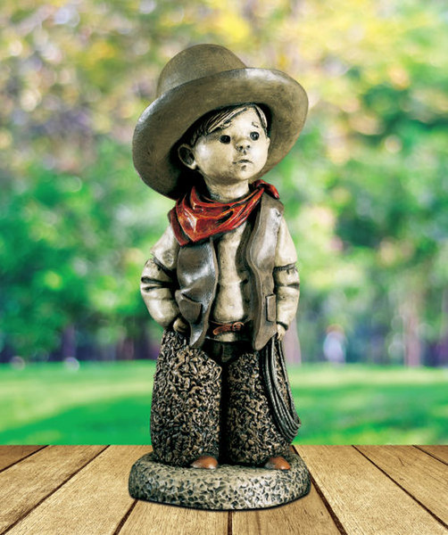 Little Dreamers Cowboy Garden Statue Cement Boy Henry Sculpture